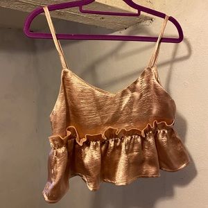 Pretty Little Thing Pink Frilly Crop Top